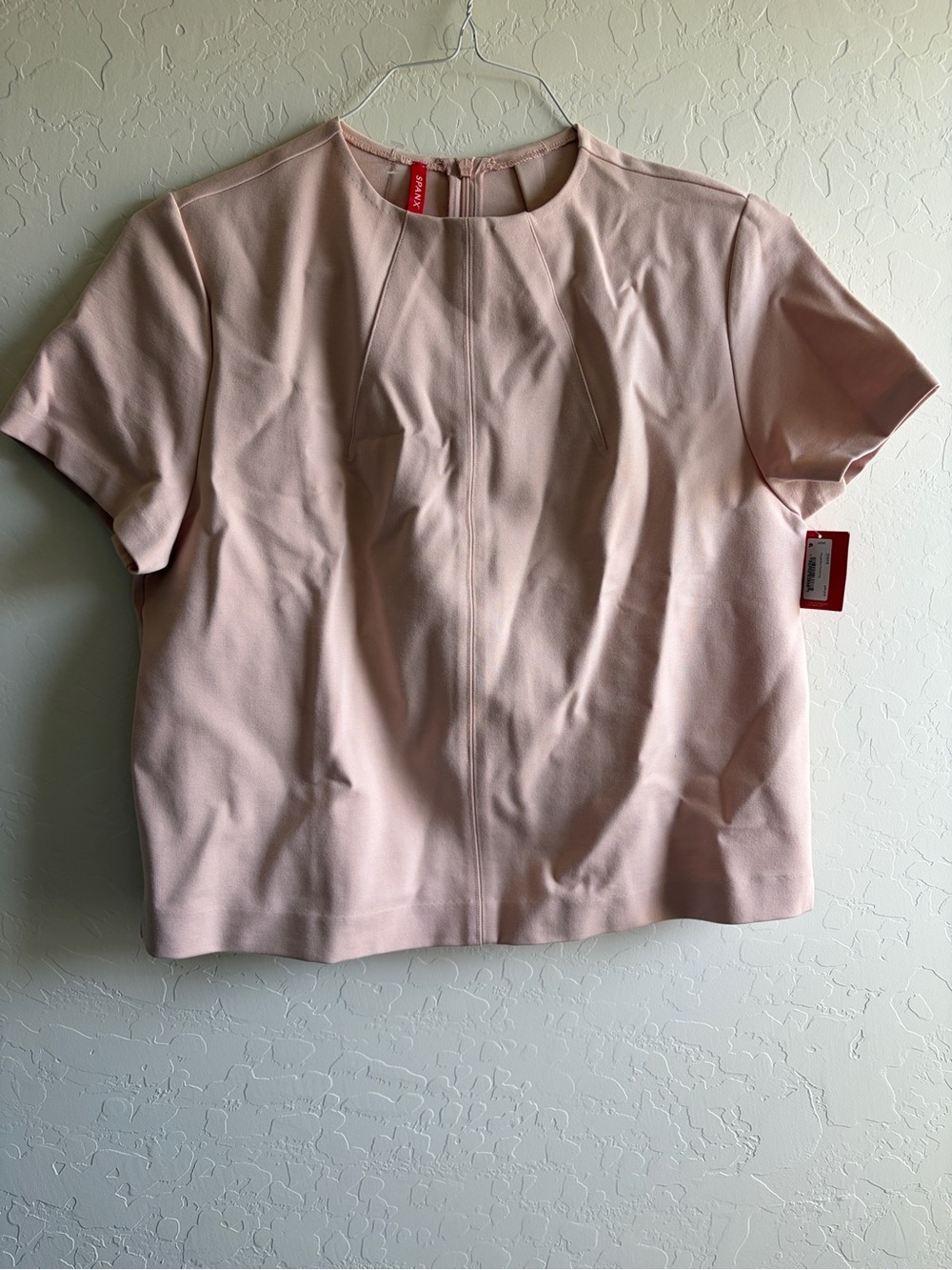 SPANX Short Sleeve Crewneck Top - Pale Pink